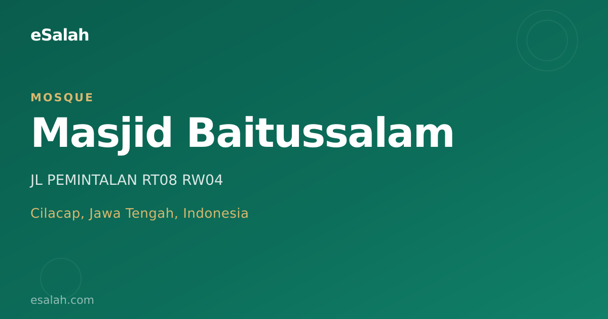 Masjid Baitussalam: The Heartbeat of Cilacap's Community